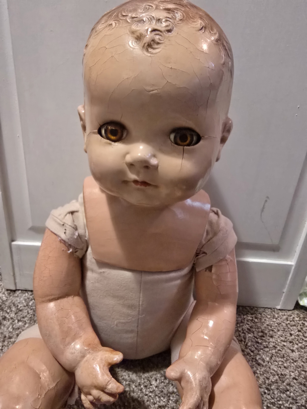Vintage Antique Composite Doll Sleepy Eyes